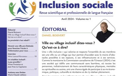 Revue N°11 INCLUSION SOCIALE – Revue scientifique et professionnelle en langue française ».