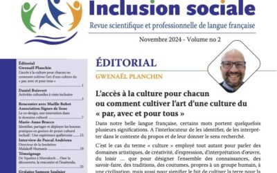 Revue N°12 INCLUSION SOCIALE – Revue scientifique et professionnelle en langue française ».