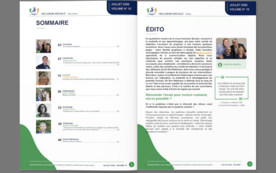 Revue N°15 INCLUSION SOCIALE – Revue de diffusion de connaissances scientifiques et professionnelles de langue française